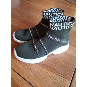 Nautica Women Fashion Slip-On Sneaker High Top Running Gym Shoes Green 6.5 EUC